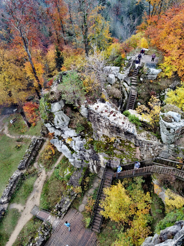 Burgruine Weißenstein Panoramablick von oben